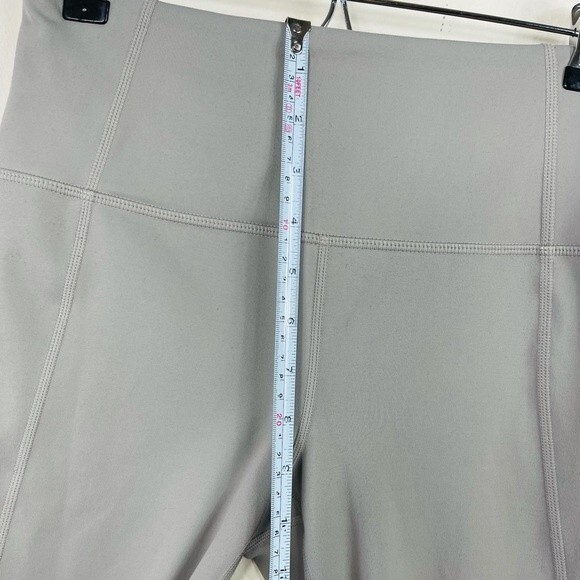 Athleta Eclipse 7/8 Tight High Waist Yoga Leggings In Silver Grey Mesh Panels S - Picture 10 of 16